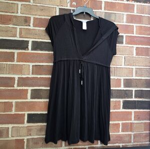 Dotti Black Swim Hooded Coverup